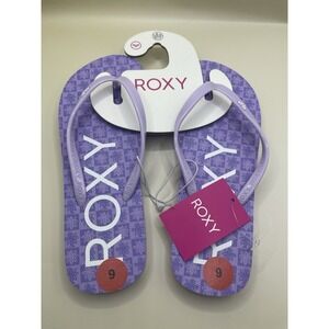 Roxy Women's Flip Flops Beach Sandals Size 6 Purple